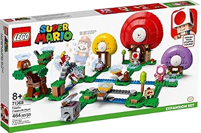 LEGO 71368 Super Mario Set de Expansión: Caza del Tesoro de Toad, Juguete de Construcción para Niños y Niñas +8 años