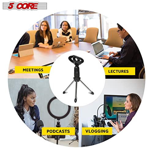5 Core MINI TRIPOD MIC STAND Desk Mic Stand • Angle Adjustable Table Tripod • Portable Desktop Microphone Stand • Includes Universal Mic Holder • Compatible W Dynamic Handheld Microphones Mini Tripod Mic Stand thumb #5