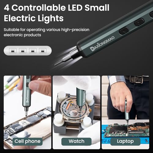 70-in-1 Cordless Electric Screwdriver Set with 64 S2 Steel Bits: 3.7V USB-C Rechargeable, 5 Torque Settings & 4 LED Lights, Mini Repair Kit for PC, RC Electronics, Phones, Laptops, Glasses, Clocks - Image 4