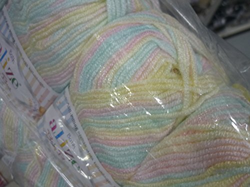 90% Acrylic Soft Wool 10% Bamboo Yarn For Hand Knitting Alize Baby Best Batik Crochet Lace Embroidery Art Craft Sewing Kit Baby Blanket Yarn Lot Of 4Skn 400Gr 1400Yds Color Gradient 6655 #TOP1