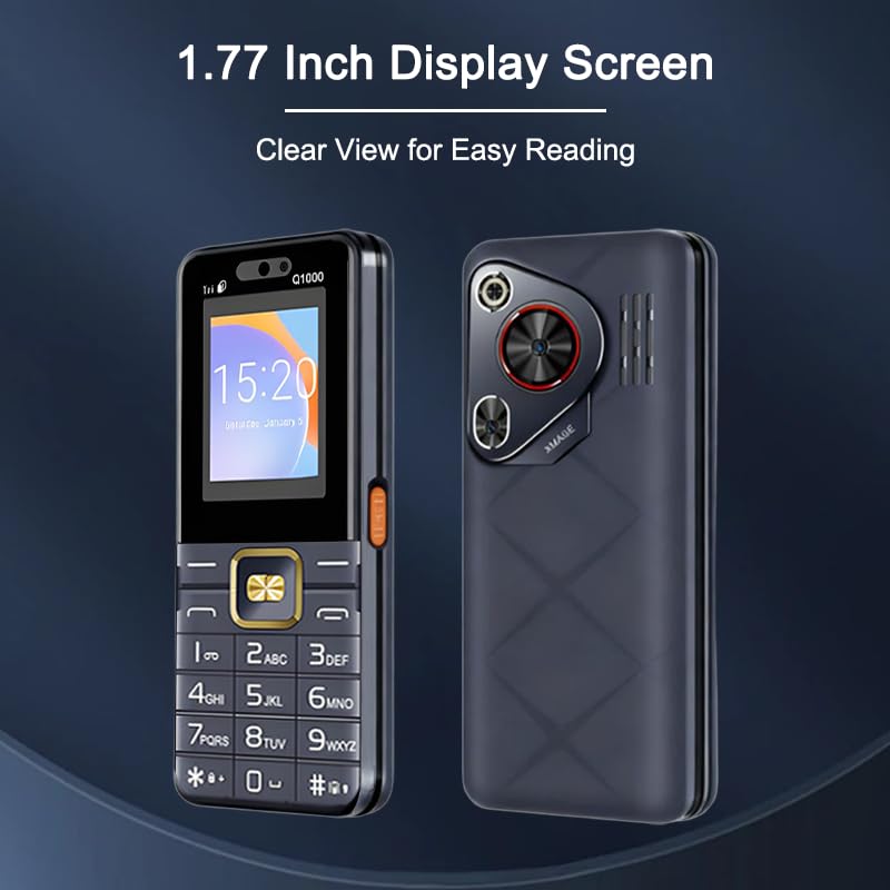Image of Unlocked Senior Cell Phone, Big Button 3 SIM Senior Phone, Easy to Use Mobile Phone with Large Capacity Battery, Flashlight, Voice Recorder, Calendar, Alarm Clock, Calculator