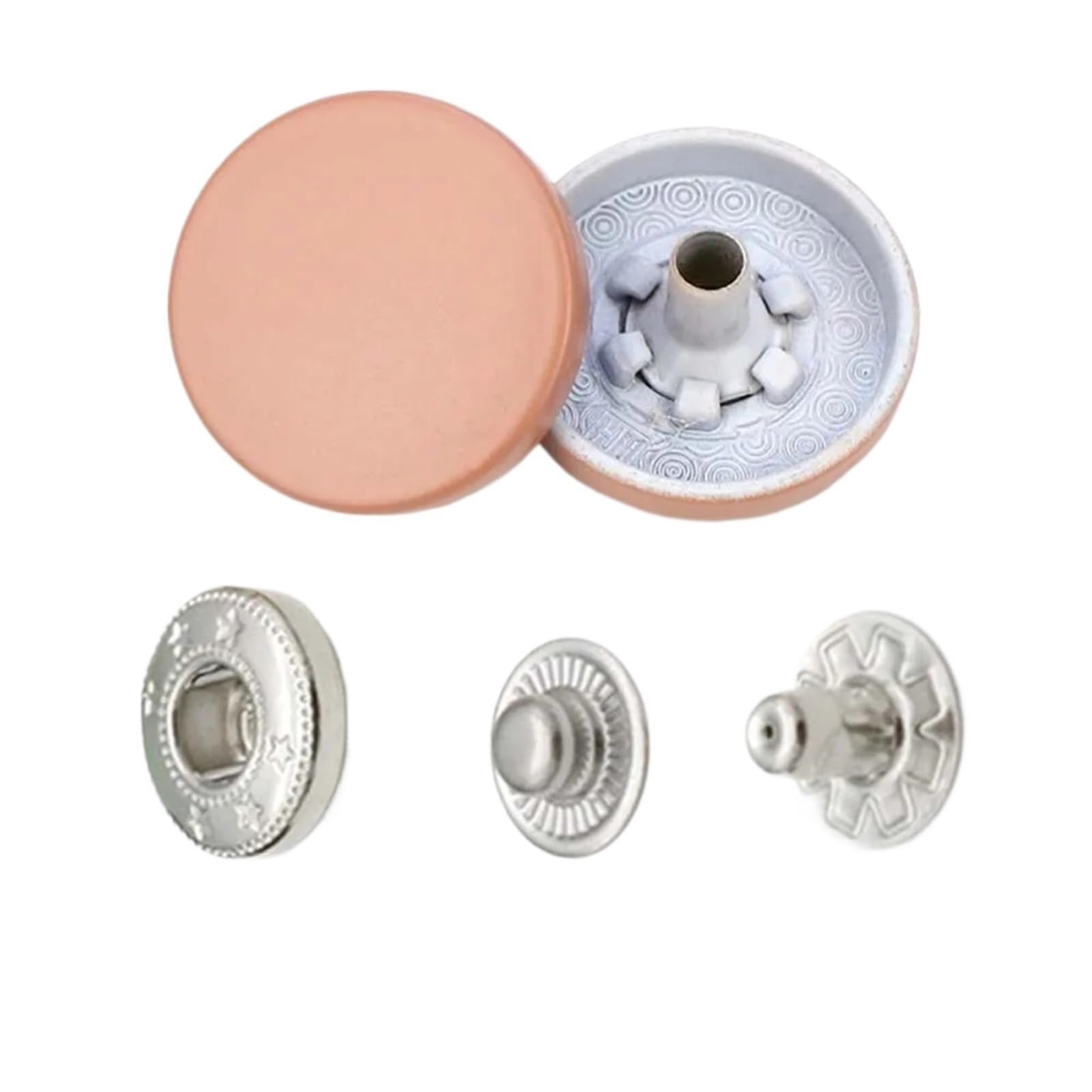 Xinglongs H132 Pifen Snap Button Fastener Kit 120Pcs Metal Snaps Buttons 15Mm Copper Zinc Alloy For Sewing Clothes Bags