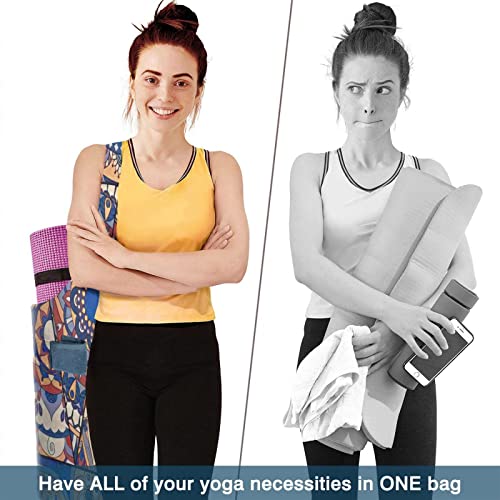 Yushufu Yoga Mat Bags And Carriers Fits All Your Stuff,Yoga Mat With Bag With Large Side Pocket & Zipper Pocket,Yoga Gifts For Women And Yoga Lover #TOP4