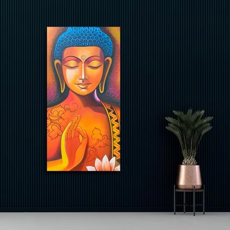 The Seven Colours Beautiful Colorful Blessing Buddha Painting (With ...