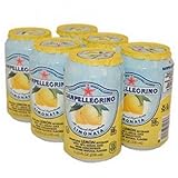 San Pellegrino All Natural Limonata Lemon Sparkling, 6 Pack Cans, Case of 4 Packs (Total 24 Cans)