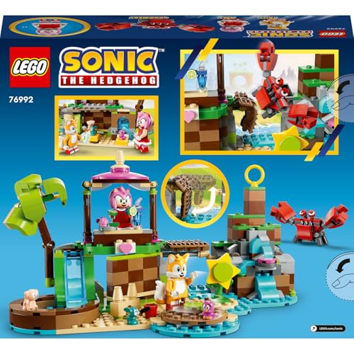 LEGO Sonic the Hedgehog Amy’nin Hayvan Kurtarma Adası 76992 – 7 Yaş ve Üzeri Çocuklar için Eğlenceli Macera Sunan Yaratıcı Oyuncak Yapım Seti, Doğum Günü Hediyesi (388 Parça)
