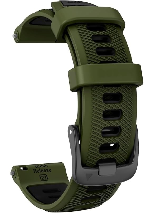 Desingel Correa de reloj de silicona suave para Galaxy Watch 42 mm/Vivoactive 3/Galaxy Active 2/Forerunner 245/245 Music/Vivomove HR/Forerunner 645/645 Music, 20mm, Silicona, Sin gemas.