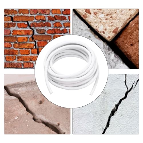 5 Meter Fugen-Dichtschnur, Ø 6mm Dichtung Schaum Rundschnur, Silikon Schaumstoff Dichtstreifen, Schwarz Fugendichtschnur, Fugenfüllprofil Fugenabdichtung für Fuge und Spalt Beton Füllung