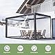Plane Wasserdicht Transparent Mit ösen, Abdeckplane Wasserdicht Plane Durchsichtige 1.5x2m für AußEnbereich Terrasse Hühnerstall Balkon