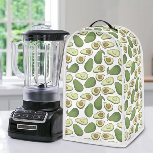 Image of Green Avocado Blender Dust Cover, Anti Fingerprint Polyester Stand Mixer or Coffee Maker Appliance Protector, Machine Washable Blender Cover for Kitchen Appliance