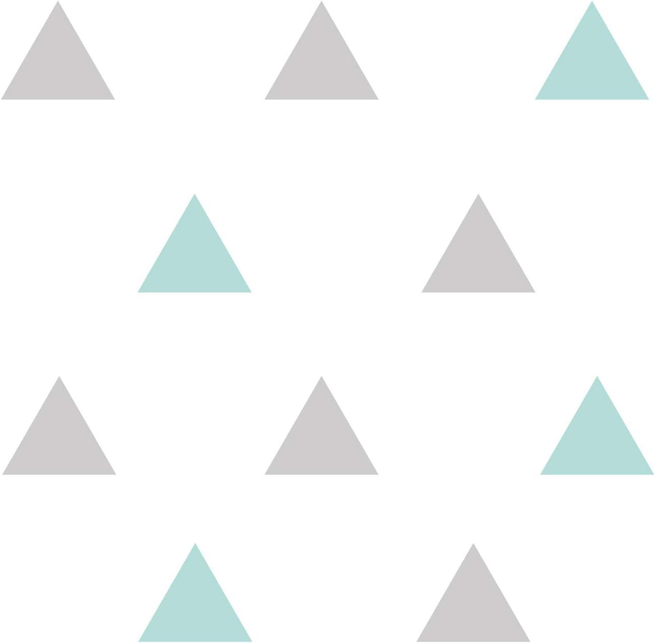 Triangle wall stickers, Light Grey and Aqua - Image 3