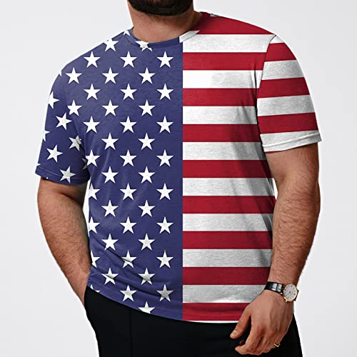 Men Fashion Spring Summer Casual Large Size Short Sleeve O Neck Printed T Shirts Top Blouse Mens Trendy Tops #TOP1