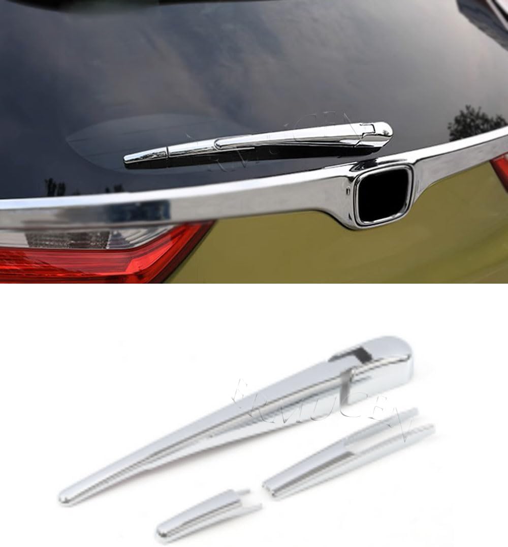 Car Accessories Rear Wiper Strip Molding Cover Trims Rear Wiper Trims Fit For Honda CRV 2017 2018 2019 2020 2021 2022 (Bright silver Style) 4PCS ABS
