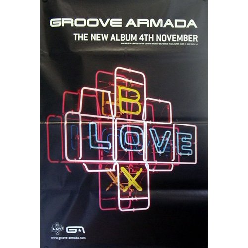 Poster Groove Armada B Love X grand format 100x150 cm pour salon