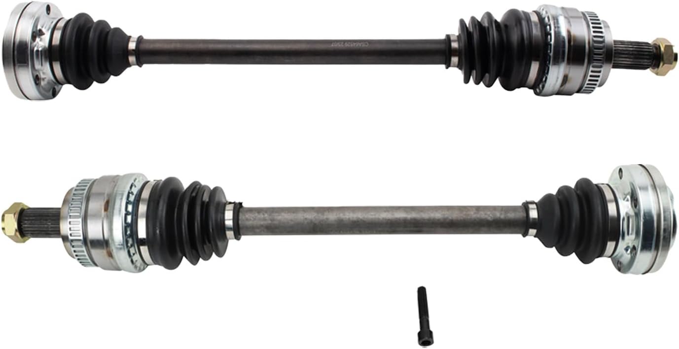 TRQ Rear CV Axle Shaft Assembly Set Driver & Passenger Side Compatible with 2008-2013 BMW 128i 2006 325i 2007-2013 328i