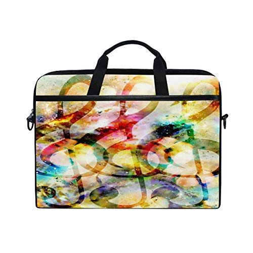 UOOYA おしゃれ ノートパソコンケース カラフルな 音符 音楽 PCバッグ 軽量 ラップトップ スリーブ バッグ 通勤 通学 コンピューターバッグ 13.3-15 インチ 薄型 ノートパソコン/MacBook Pro/MacBook Air用