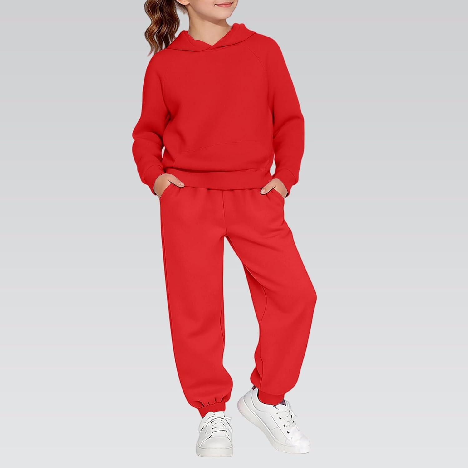 Girl'S Sweatsuit 2 Pcs Outfits Casual Graphic Long Sleeve Hoodies Sweatshirts And Sweatpants Set Fall Clothes