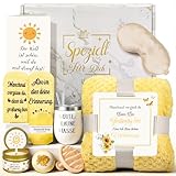 TUZELIYA Geschenke für Frauen Freundin - Geburtstagsgeschenk - Wellness Geschenkset - Gute Besserung & Mutmacher Geschenke - Geschenkideen für Mama, Schwester, Tochter, Kollegin, Tante, Ehefrau - Gelb