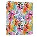 ALAZA Watercolor Blossom Floral Leaf 3 Ring Binders with 3 Interior PVC Clear Pockets Clipboard Versatile Binders 200 Sheets for Office Home School 2 Pack