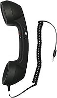 YTYKINOY Retro 3.5mm Telephone Handset for iPhone Android Phones - Black Wired Speaker Mic Receiver