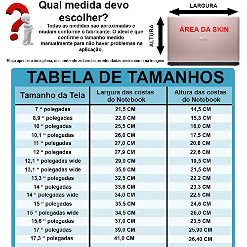 Skin Adesivo Protetor Universal para Notebook 15,6