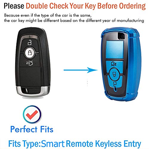 Funda para llave inteligente de coche Ford Edge de 3 botones en TPU 2