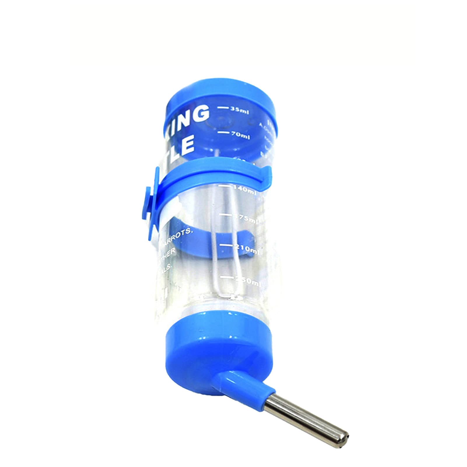 Washranp Blue 80Ml/125Ml Hamster Water Bottle Steel Ball Design Non-Drip Plastic Small Animal Auto Dispenser Pet Supplies Water Feeder For Hamster,Rabbit, Guinea Pig, Squirrel 125Ml