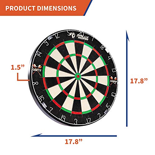 Rally and Roar 18" Standard Bristle Dartboard w/ Mounting Brackets, Self Healing, Galvanized Wiring - Thumbnail 4