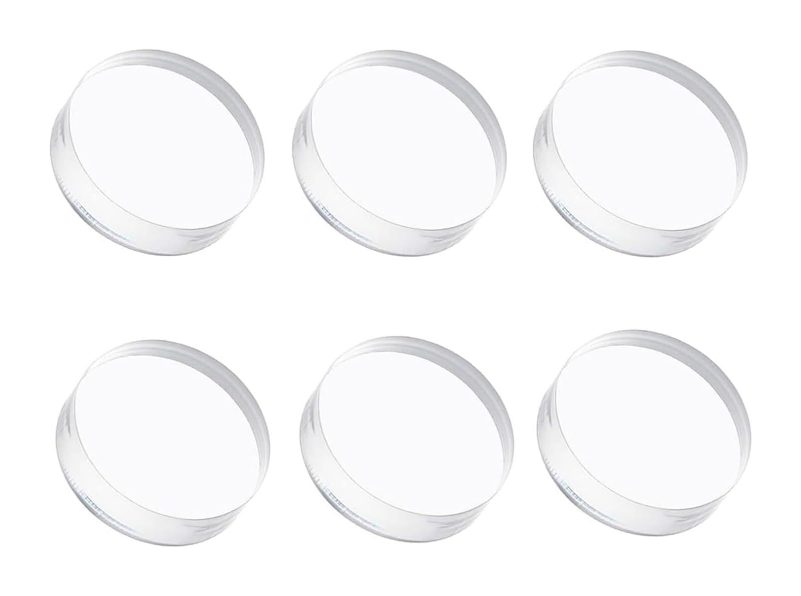 LQZAXSRDR Clear Acrylic Display Block, Acrylic Clear Polished Cylinder Display Blocks Diameter 5cm Height 1-2cm 4/6/9 Pieces(Height 1.5cm,6 Pieces Set)