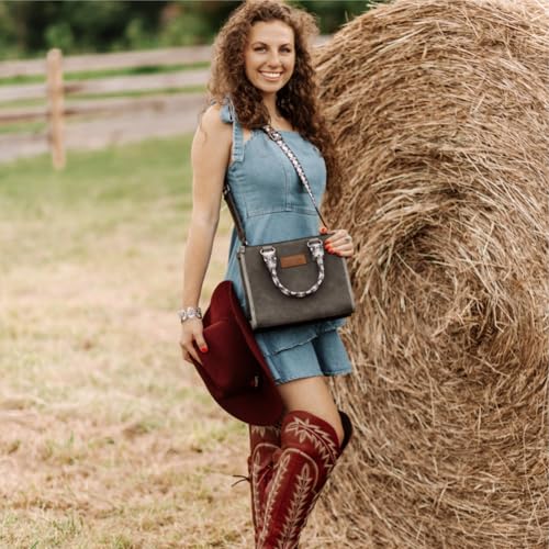 Image of Montana West Wrangler Tote Bag for Women Aztec Western Retro Purse Top Handle Handbags