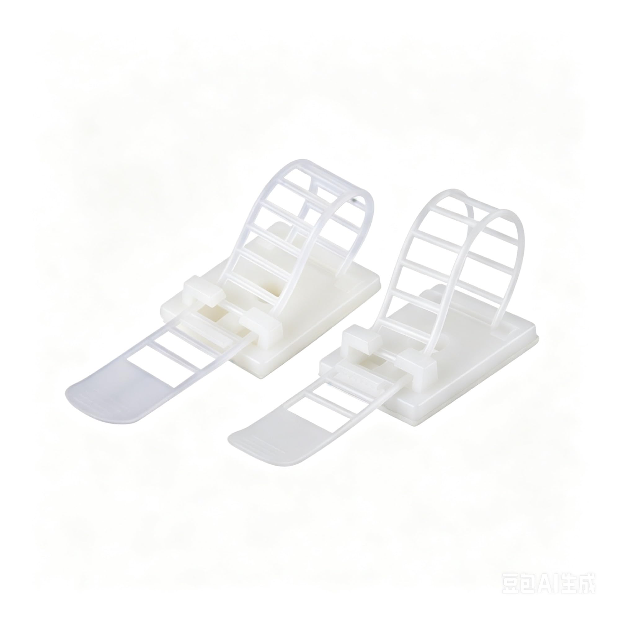 Plastic Self-Adhesive Cable Clip Power Network Wire Fix Mount Holder(CL-1 White 100pcs)