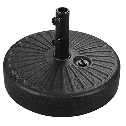 Gdy 10Ft Patio Umbrella Solar Powered 40 Led Lighted Aluminum Outdoor Table Market Umbrella With Tilt And Crank (Base Stand) #TOP4