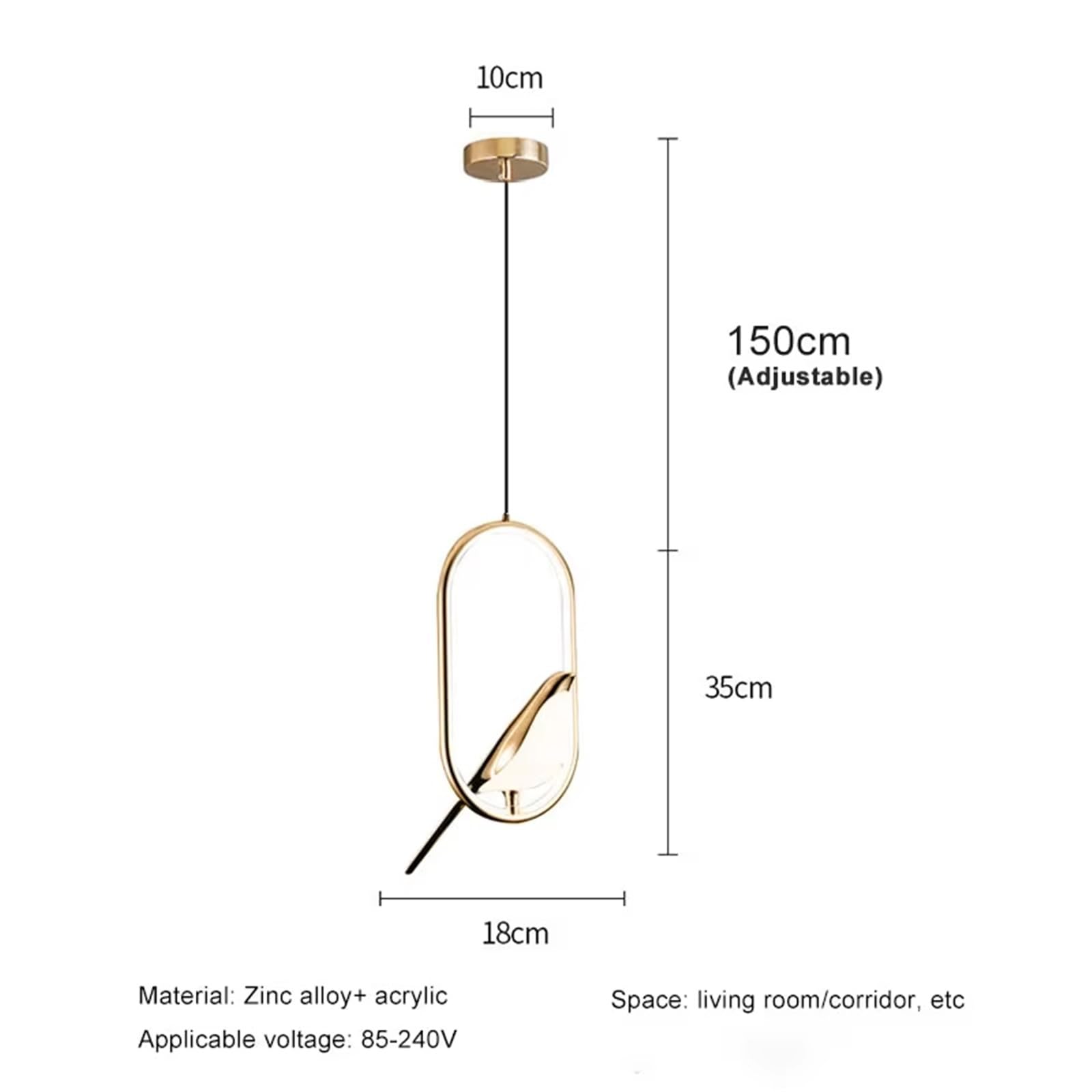 Lampa wisząca LED, nordycka kreatywna lampa wisząca, postmodernistyczna luksusowa lampa wisząca lampa wisząca, lampa do nauki, sypialnia, szafka nocna, nowoczesna