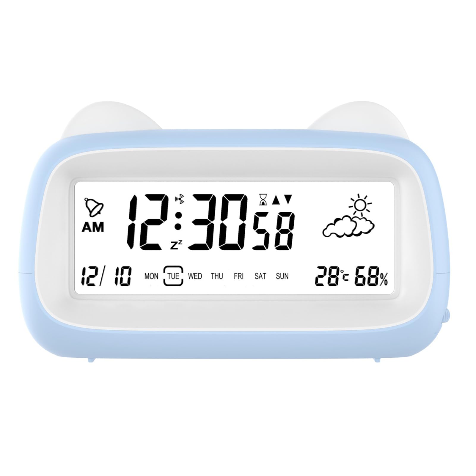Yixannx Blue For Creative Cat Alarm Clock For Precise Timing And Calendar,