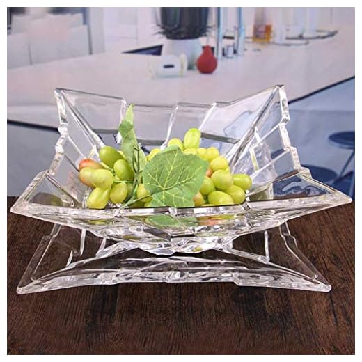 TELLMNZ Frukthållare glas frukttallrik frukt förvaringsskål fruktskål salladsskål perfekt för middagsbjudningar bänkskiva fruktkorg fruktfat (färg: B)