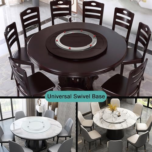 Plateau tournant Lazy Susan en acier inoxydable – Base rotative de 120 cm pour table de salle à manger, accessoire de plaque pivotante lisse, parfait pour servir et recevoir
