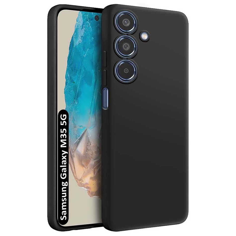 Fashionury Back Cover Case for Samsung Galaxy M35 5G | Matte Soft Silicon Flexible | Camera Bump Protection | All Side Shock Proof Rubberised Back Case Cover for Samsung Galaxy M35 5G (Black) (B0D97VXK5R) Amazon Price History, Amazon Price Tracker