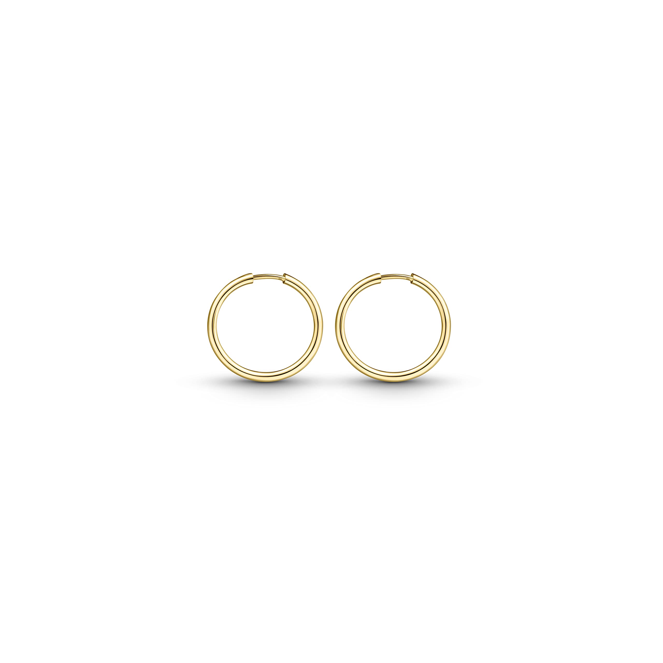 Amberta Allure Pendientes de Aro Fino para Mujer en Oro de 9 Quilates