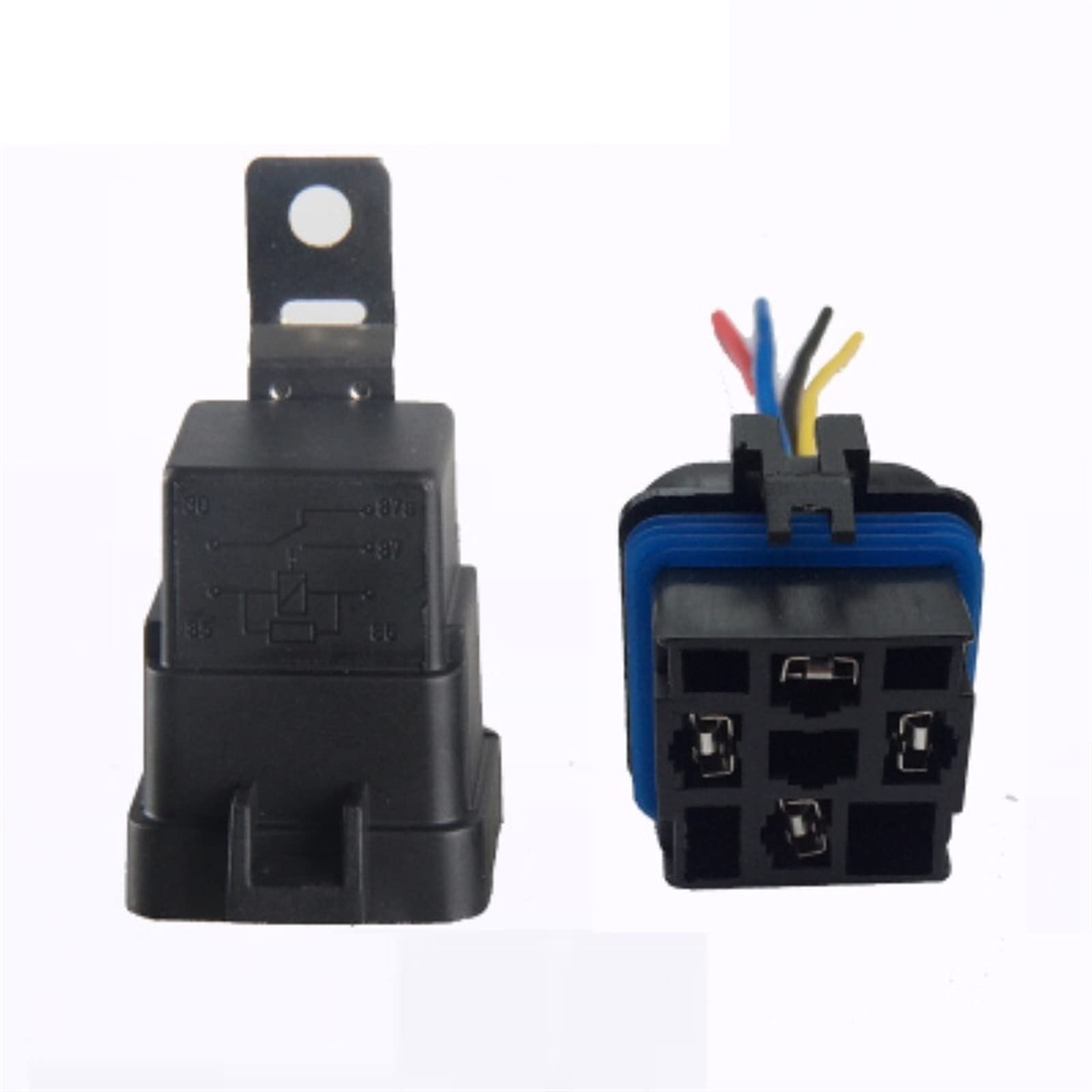 AQHYEBNSR 1pcs Waterproof Integrated car Relay 12V 4 Foot 40A 1.8W Normally Open Type with Cable Socket