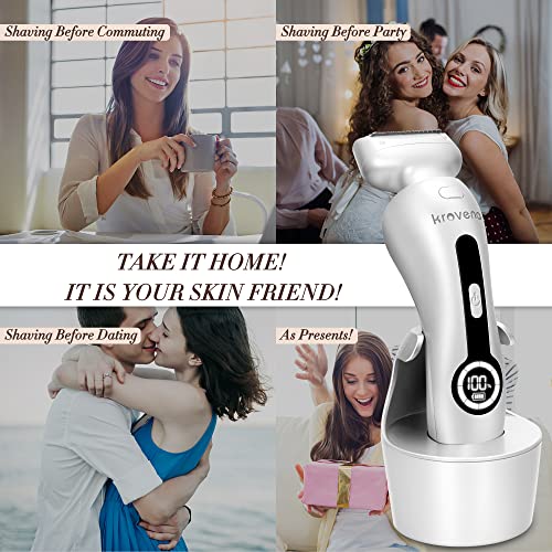 Electric Shaver For Women Best Electric Razor For Womens Bikini Legs Underarm Public Hairs Rechargeable Trimmer With Detachable Head Cordless Wet Dry Use #TOP7