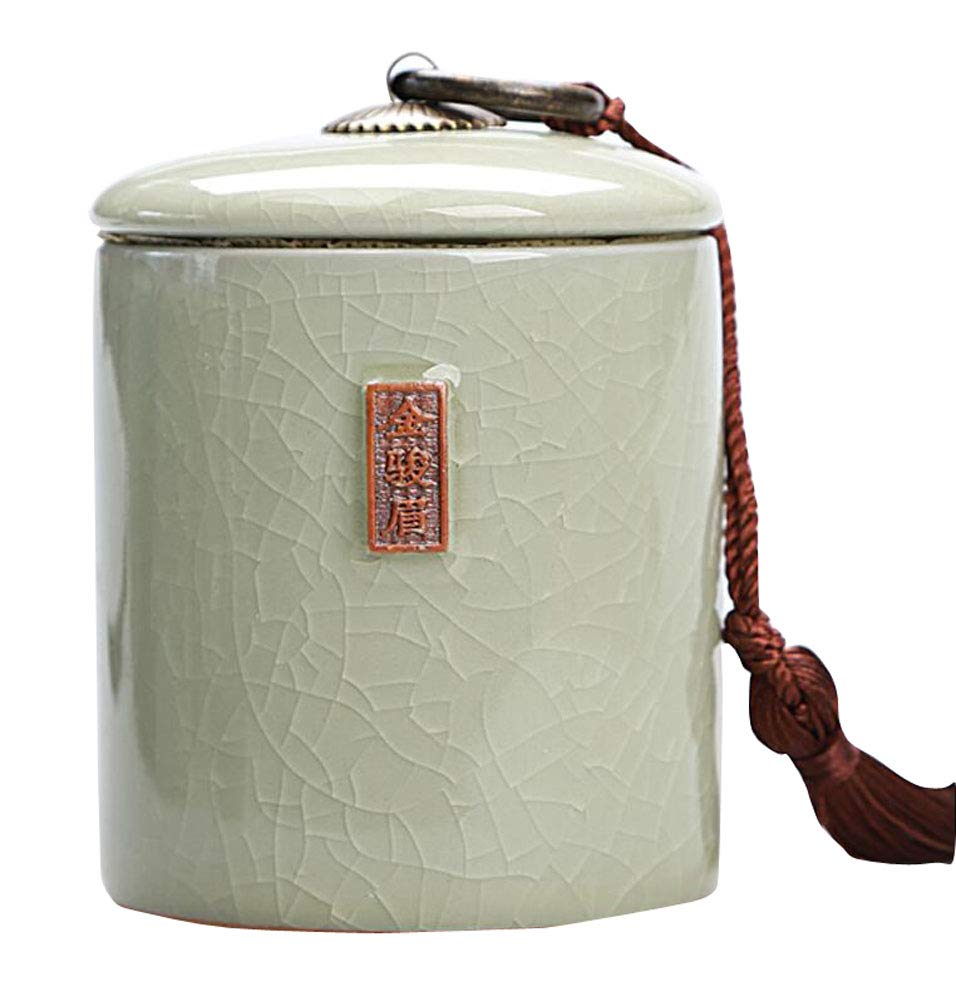 Jingyun Japanese Traditional Tea Caddy Ceramics Tea Canister Tea Jar Home Ornament B09