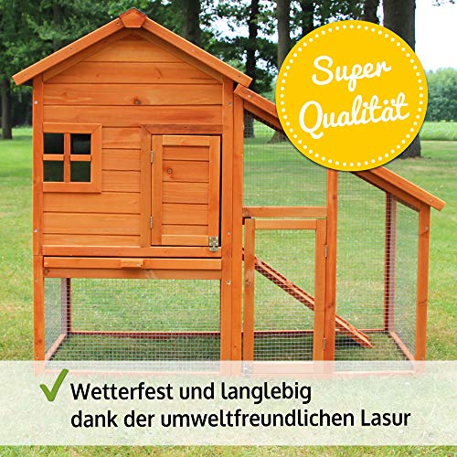 Kaninchenstall Zooprinz aus massivem Holz im Landhausstil
