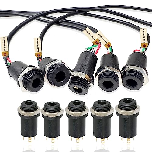 Jack 3.5mm vertical de alta temperatura con tuercas Lsgoodcare con baño de oro integral de 4 polos 2