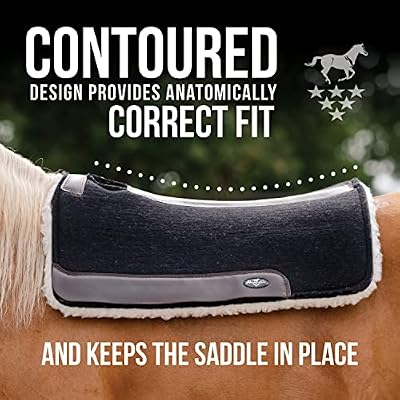Professional's Choice 100% Steam-Pressed Saddle Pad | Wither Relief and Helps to Protect Against Pressure Points | Soft Fleece Bottom | 31 x 32 | 1 1/4 Felt | Tan