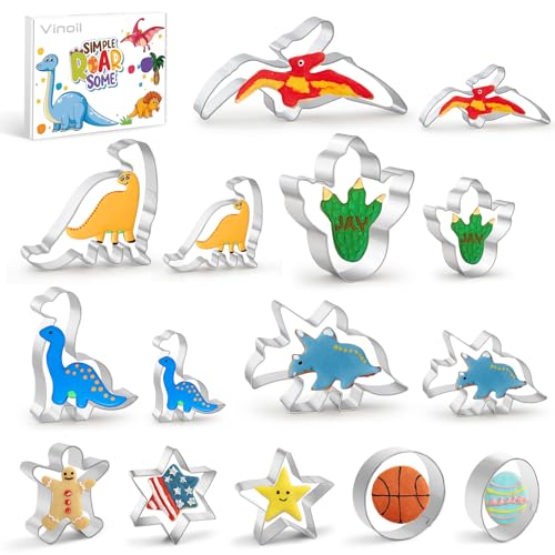 Dinosaur Cookie Cutters 15-Piece Set