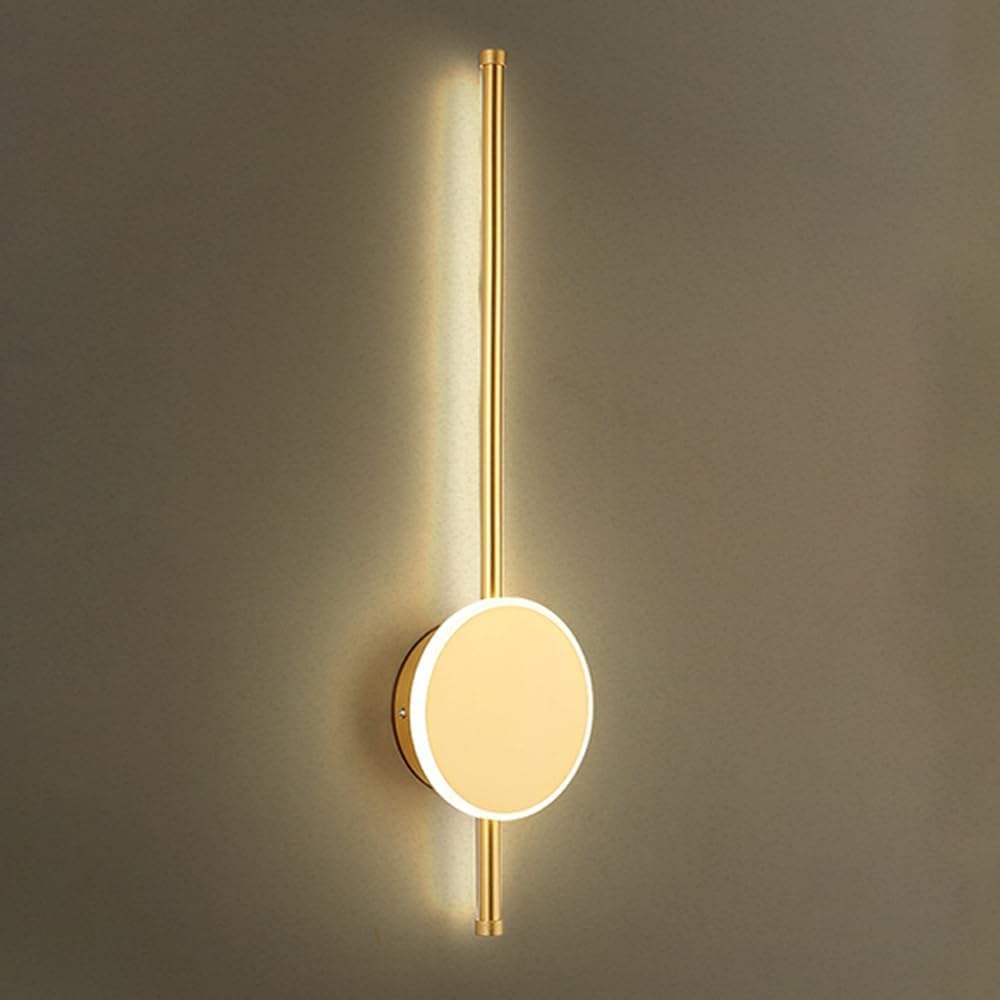 HYJAUSXB Wall Lamps Sconces Ultra-Thin Metal Strip Sconce with Silicshade Long Tube Light Bedside Decorative Lighting Led(OneColor,60Cm)