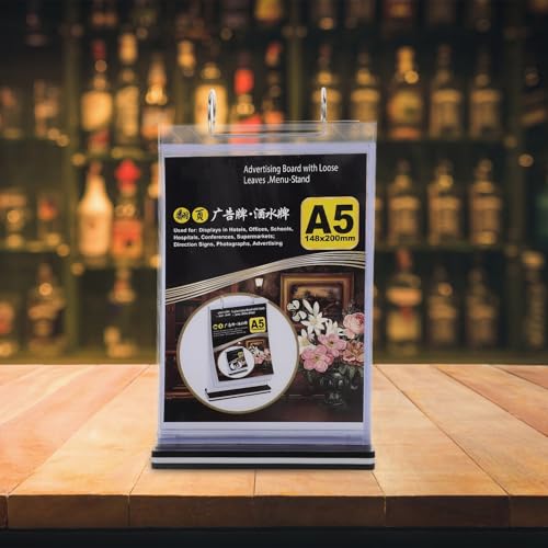 Porte-menu de table de restaurant protection et affichage stable A5 - 7