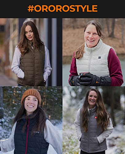 Ororo Women's Lightweight Heated Vest With Battery Pack (Silver Grey,M) #TOP5