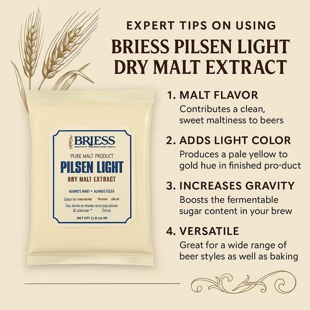 Briess Pilsen Light Dry Malt Extract 3 Lb