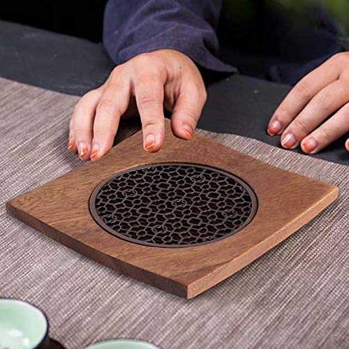 Teekanne Pad, Holz Untersetzer für Teekannen, Walnussholz Untersetzer Hitzebeständiger Tee Kaffeetasse Pad Teekanne Matte Teezeremonie Zubehör für Küche, Esstisch oder Wohndekoration